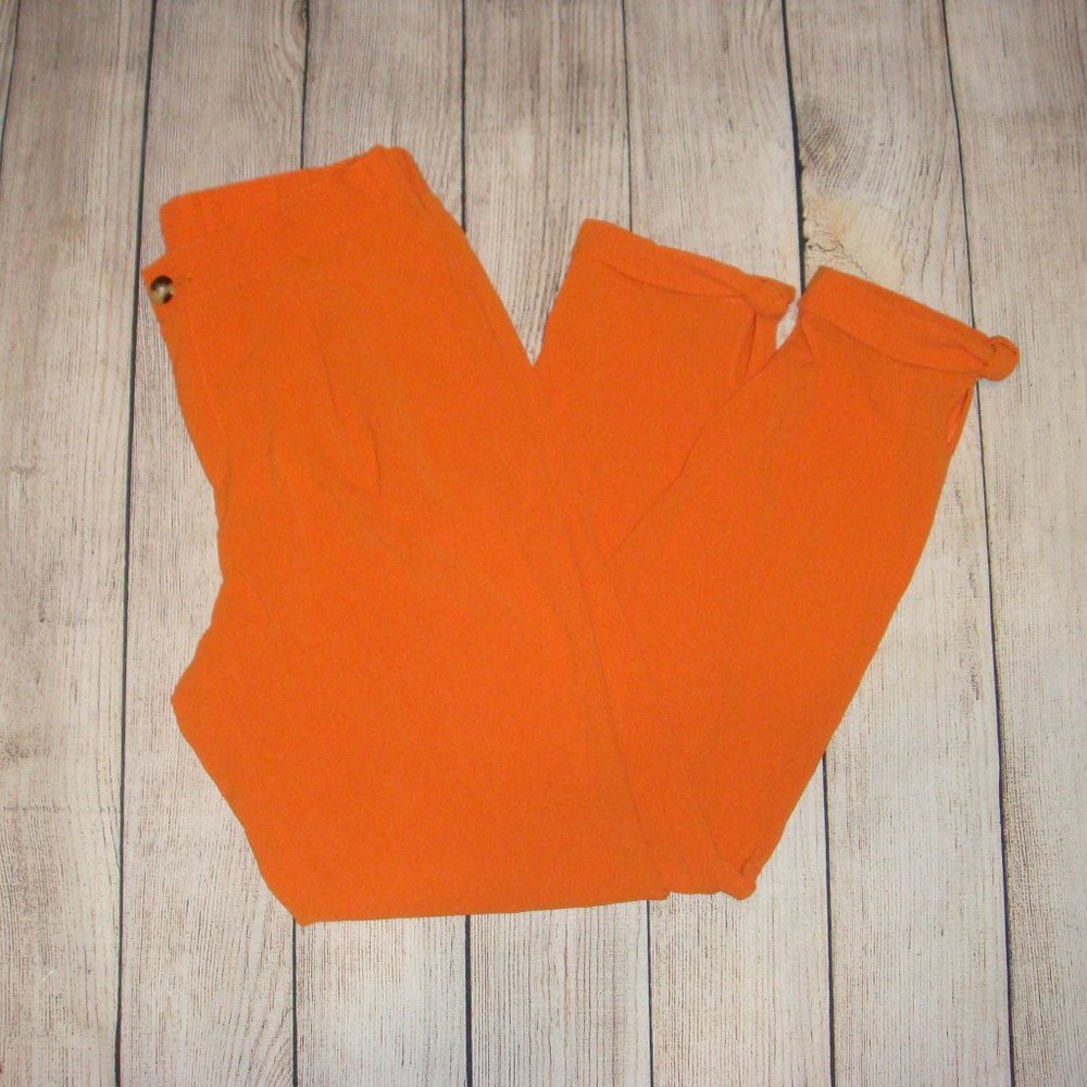 Cato Orange Baggy Pants Neat Cuff Detail 6
